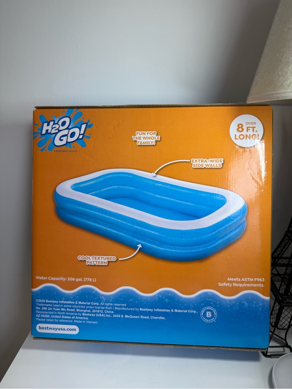 Blue Rectangular Kids Swim Pool - Picture 2 of 8